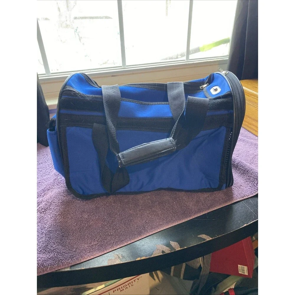 Fashion Pet Travel Gear Small Dog Cat Carrier‎ Blue Pre Owned